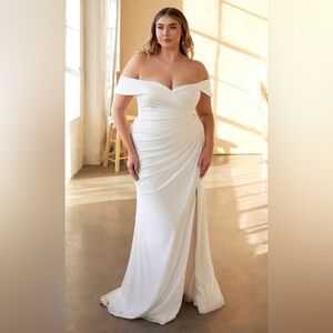 Plus Size Off-Shoulder wedding Dress